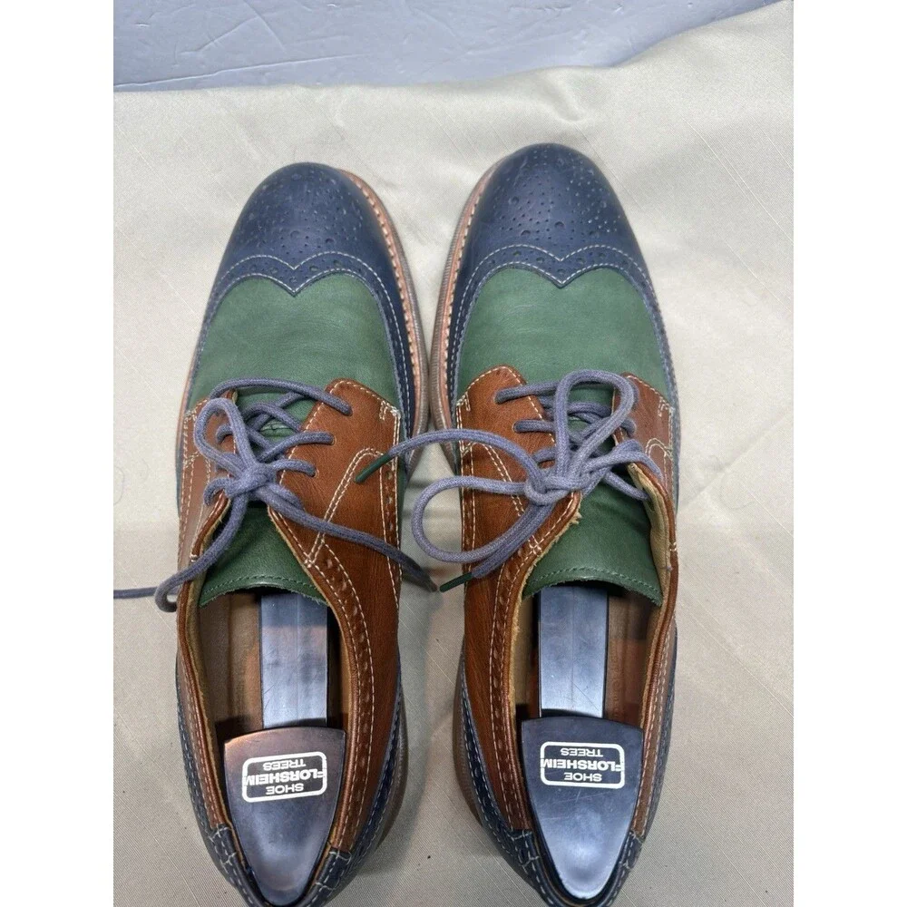 Men's Sperry Top-Sider Gold Cup Multicolor Leather Wingtip Oxford Shoe Size 10m